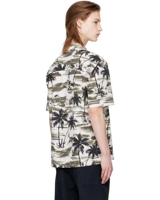 Moncler Black Off- Printed Shirt for men