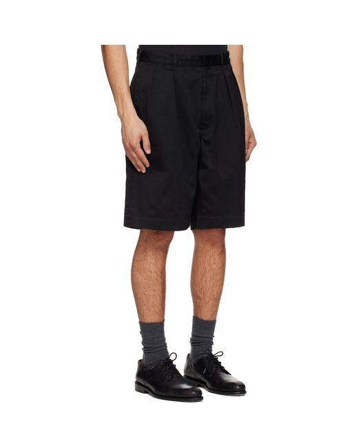 Nanamica Double Pleated Chino Shorts in Black for Men | Lyst
