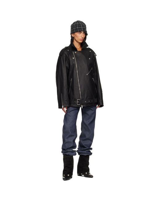 SECONDA Black Fonda Leather Jacket