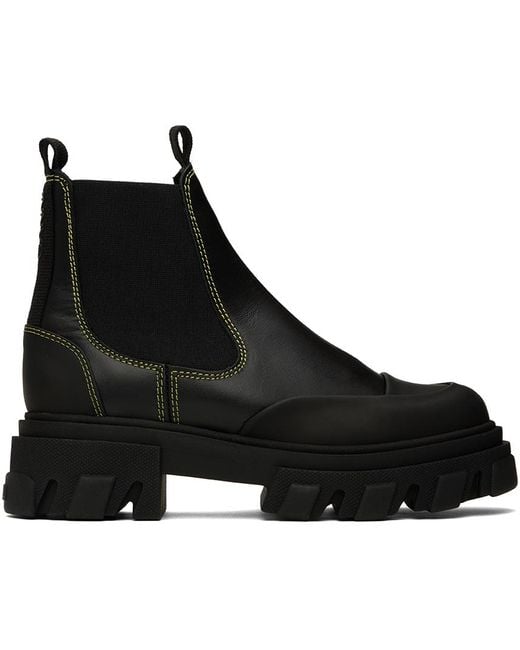 Black cleated store chelsea boots