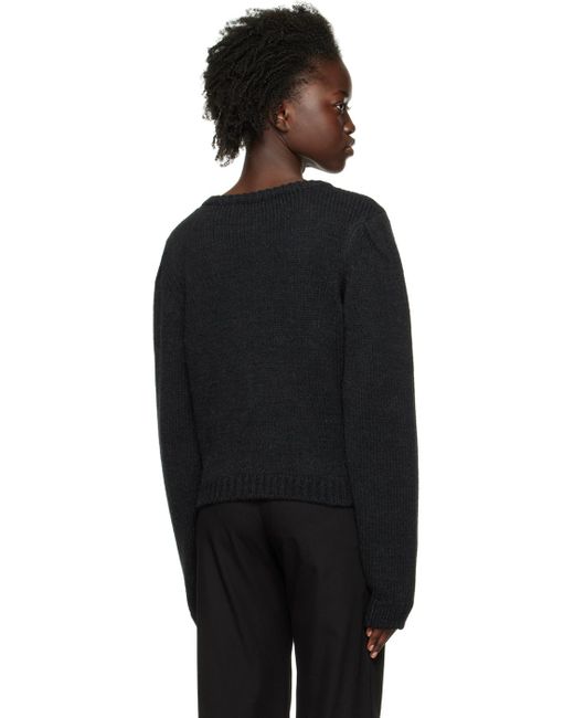 Lemaire Black Crewneck Sweater