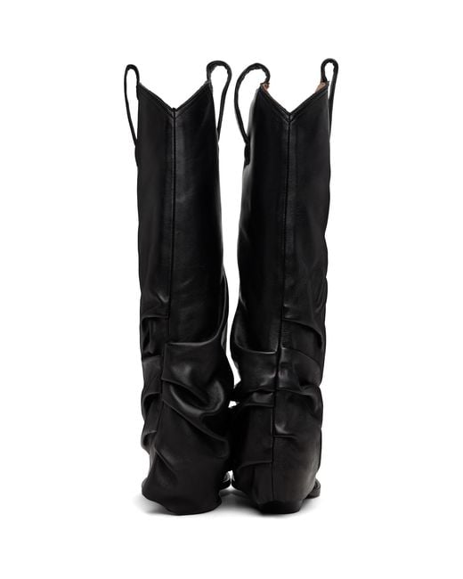 R13 Black Sleeve Mid Cowboy Boots