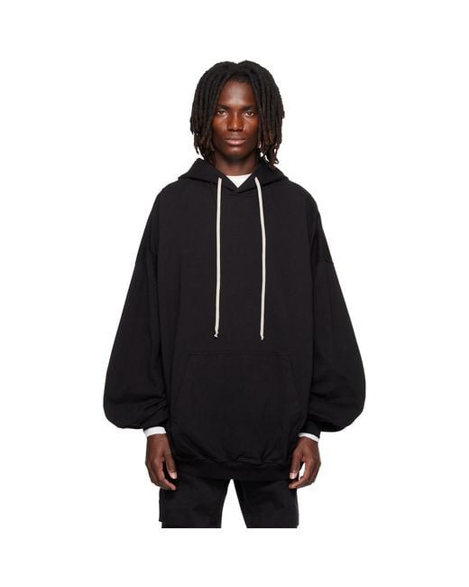 Rick Owens Black Tower Hun Hoodie for men