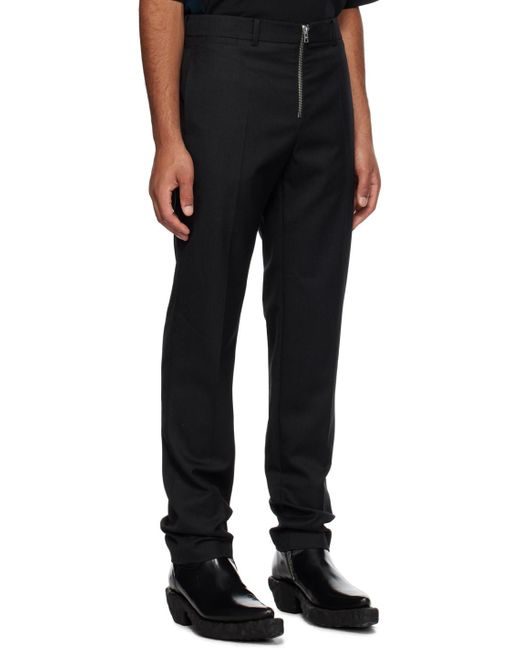 we11done Black Zip Trousers for men