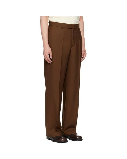 Second/Layer Brown Relaxed Primo Trousers for men