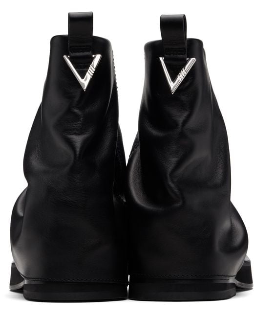 The Attico Black Mini Robin Combat Boots