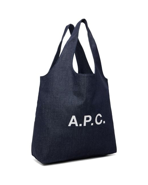 A.P.C. Blue Ninon Denim Tote for men