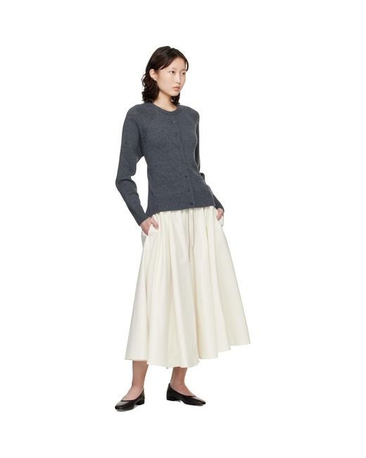 Cordera Blue Merino Wool Open-Back Cardigan