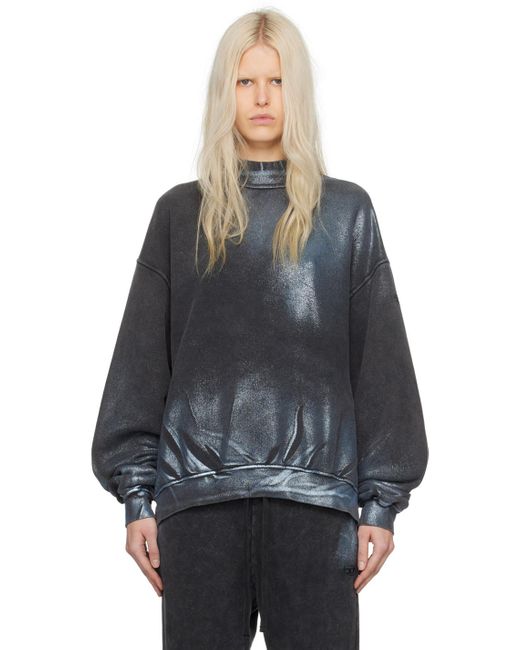 DIESEL Black Faded Metallic Sweatshirt