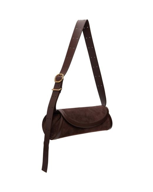 Jil Sander Brown Cannolo Small Bag