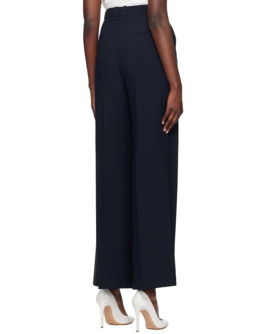 Boss Blue Relaxed-fit Trousers