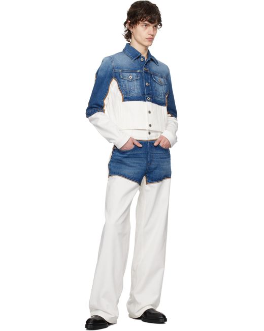 メンズ Jean Paul Gaultier ブルー＆ホワイト The Petit Grand デニムジャケット Blue