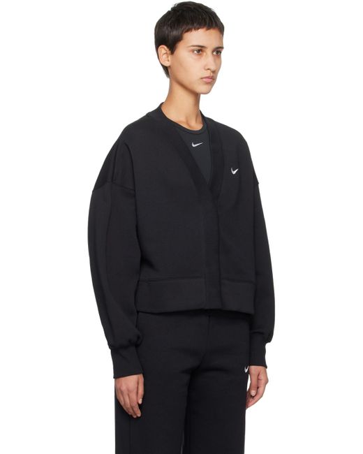 Nike Black Over-oversized Cardigan