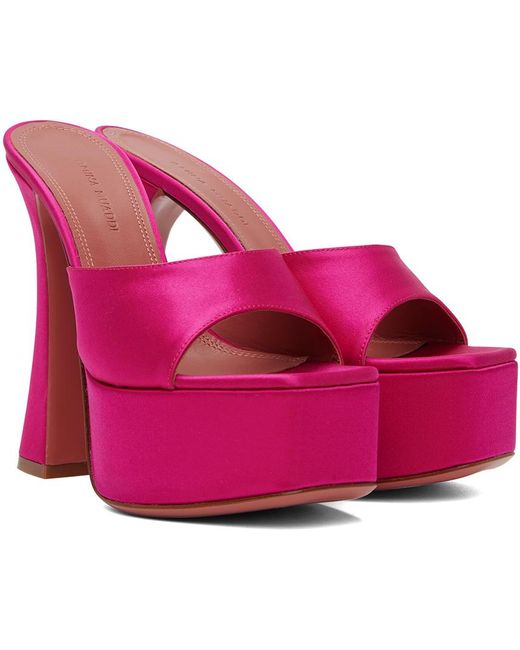 AMINA MUADDI Pink Dalida Heeled Sandals