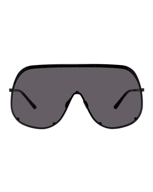 Rick Owens Black Larry Shield Sunglasses for men