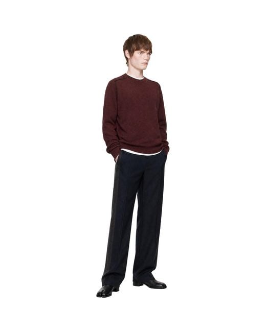 Maison Margiela Black Two-Tone Wool Trousers for men