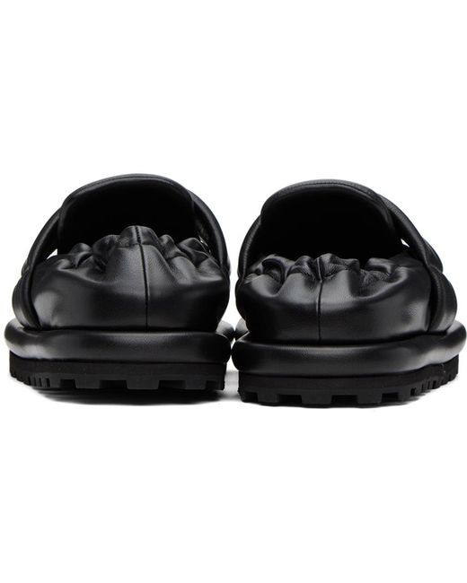 Jil Sander Black Strap Sabot Loafers for men