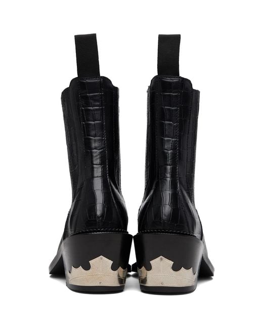 Toga Virilis Black Ssense Exclusive Hardware Chelsea Boots for men