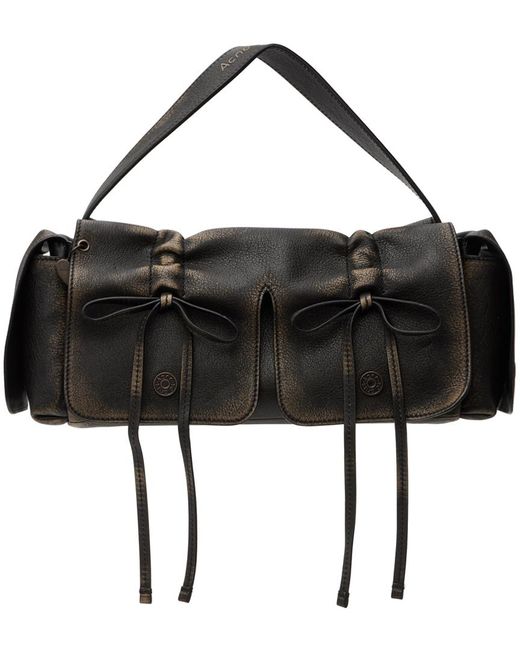 Sac brun à poches Acne en coloris Black
