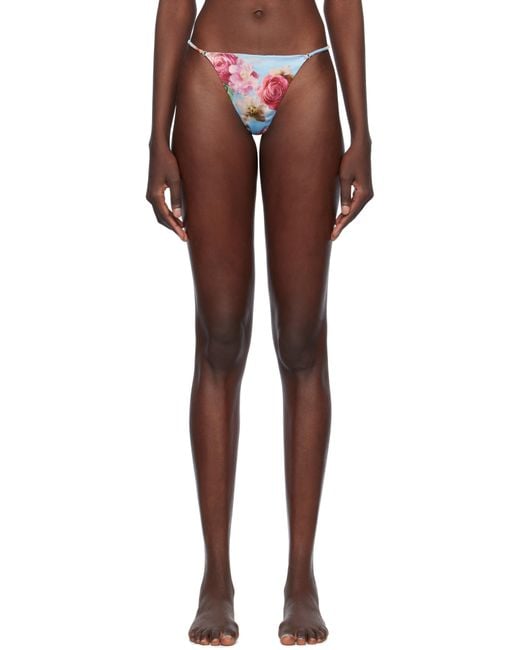 Fleur du Mal Red Luxe V-String Thong