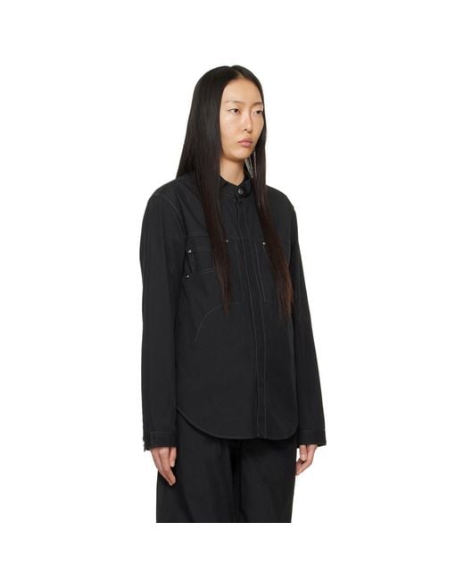 Dion Lee Black Rivet Denim Jacket