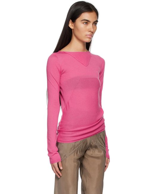 Rick Owens Pink Column Sweater