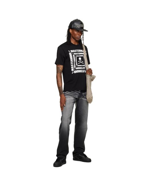 MASTERMIND WORLD Black Mw Square Logo/T-Shirt for men