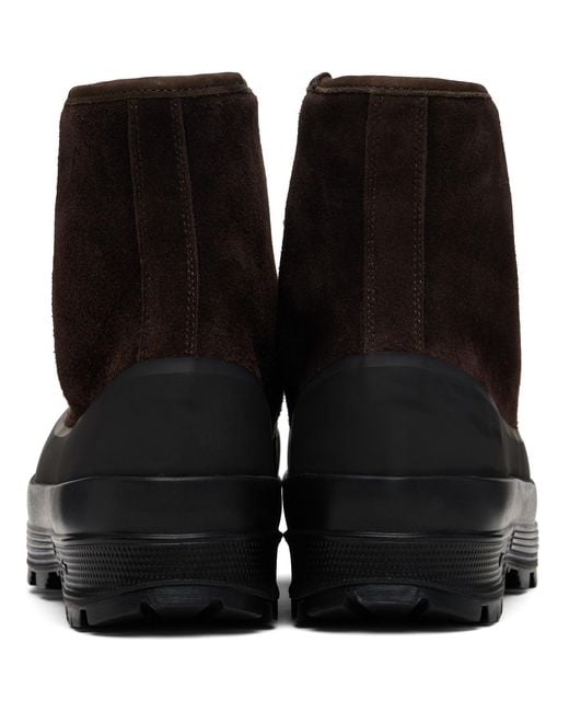 Diemme Black Badia Shearling Boots for men