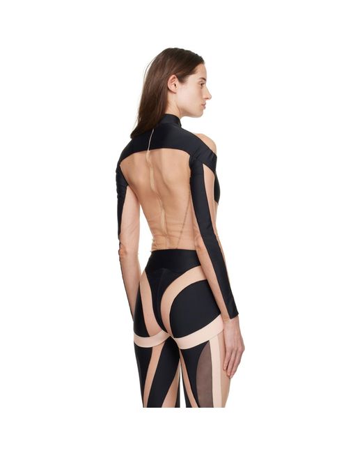 Mugler Black Illusion Bodysuit