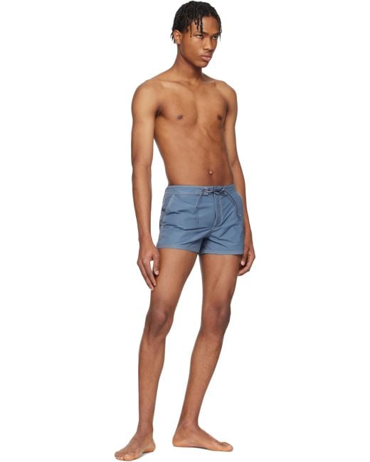 ERL Blue Nylon Swim Shorts for men
