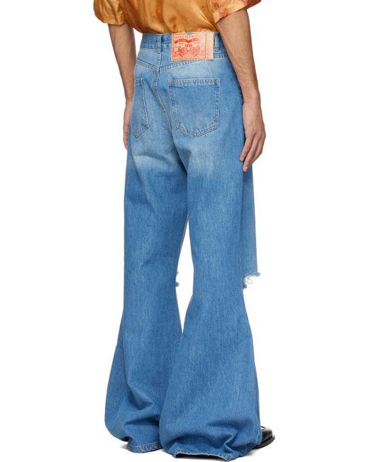Egonlab Blue Fla Jeans for men