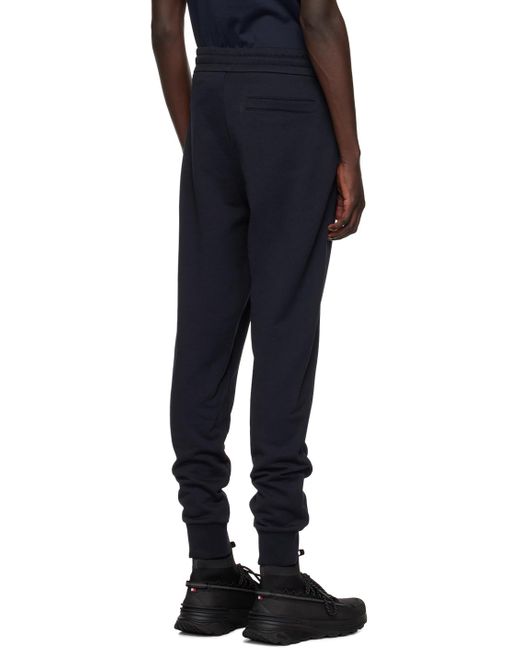Moncler Blue Navy Drawstring Sweatpants for men
