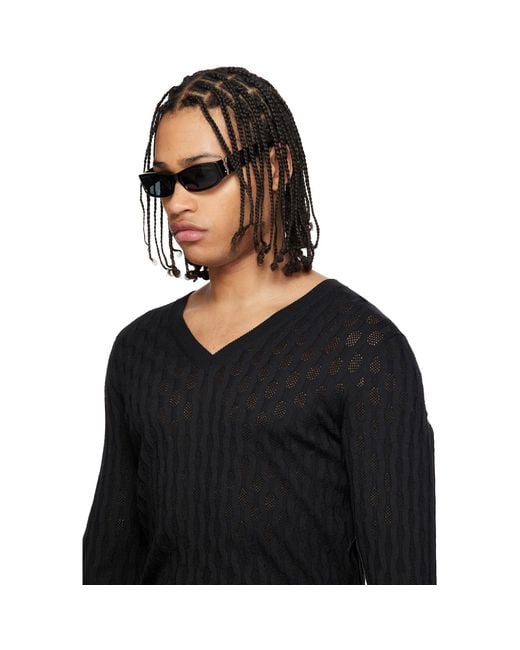 Saint Laurent Black Sl M152 Sunglasses for men