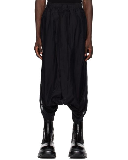 Julius Black Twisted Trousers for men