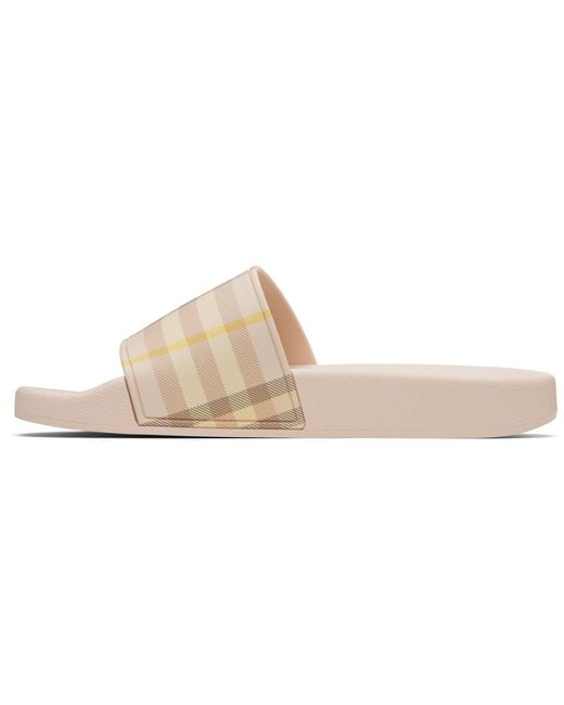 Burberry Black Check Slides