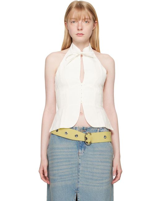 GIMAGUAS Ring Tank Top in White | Lyst