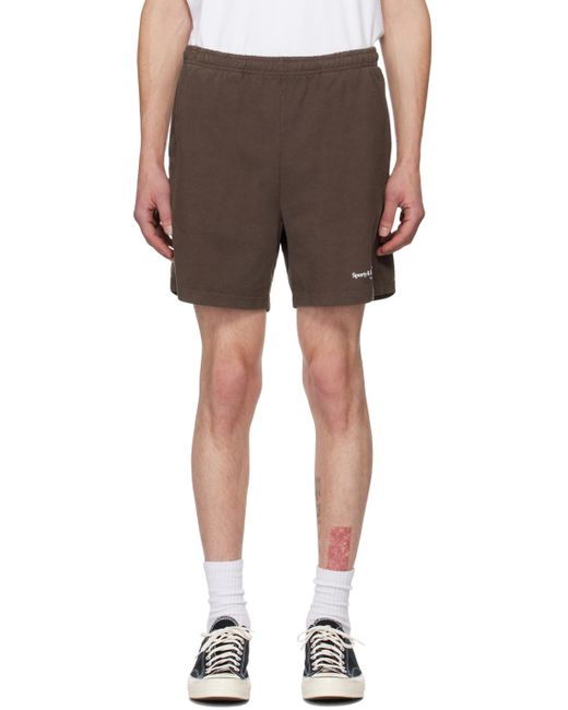 Sporty & Rich Brown 'athletic Club' Shorts for men