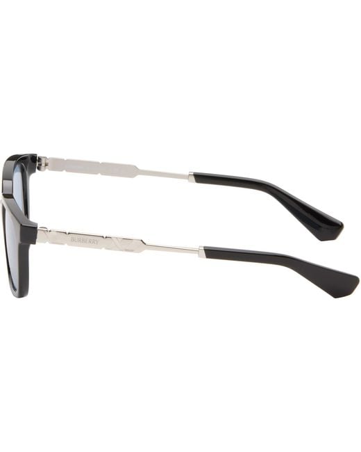 Burberry Black Rectangular Sunglasses for men