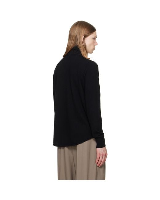 Dries Van Noten Black Collar Cashmere Cardigan for men