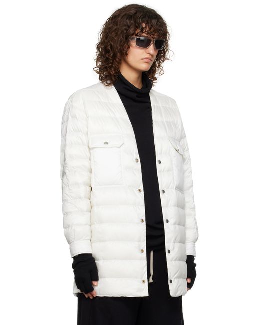 Rick Owens Moncler + オフホワイト Outershirt ジャケット White