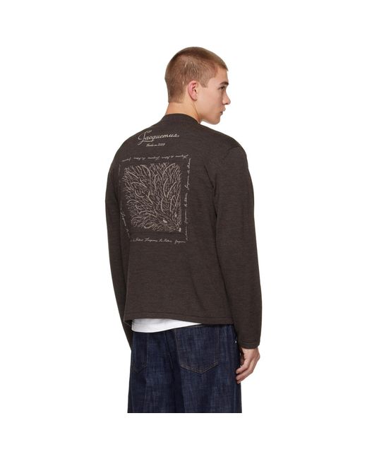 Pull Herisson Brun Jacquemus pour homme en coloris Black