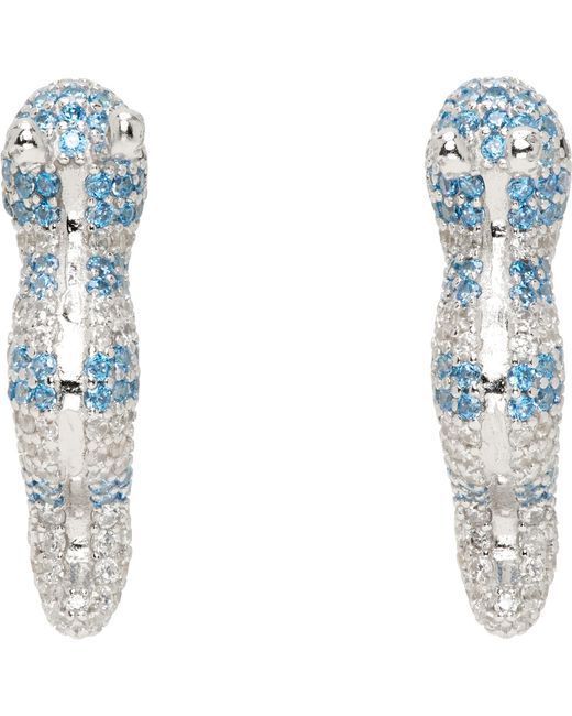 Collina Strada Blue Slug Earrings