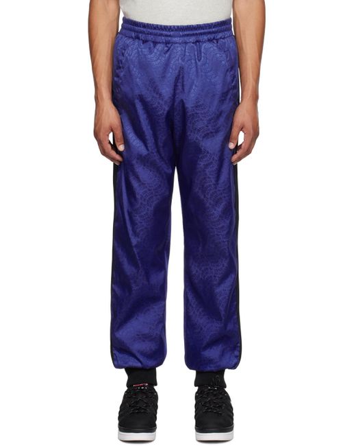 Moncler Genius Moncler X Adidas Originals Blue Down Trousers for men