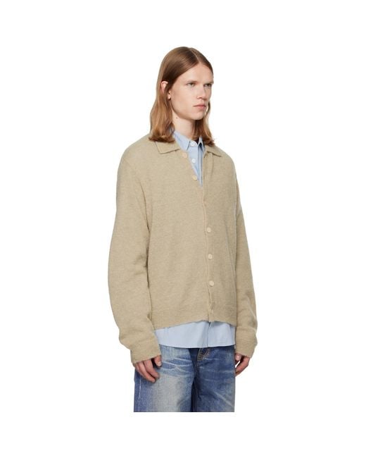 Our Legacy Natural Evening Polo Cardigan for men
