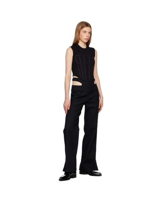 Dion Lee Black Corset Tank Top