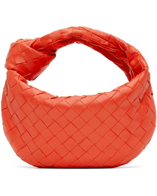Bottega Veneta Red Mini Jodie Top Handle Bag