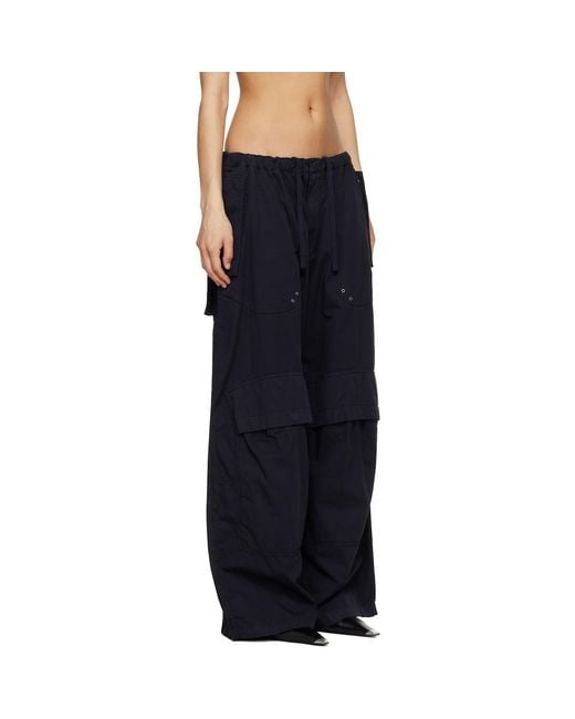Alexander Wang Black Articulated Mid-Rise Cargo Pants