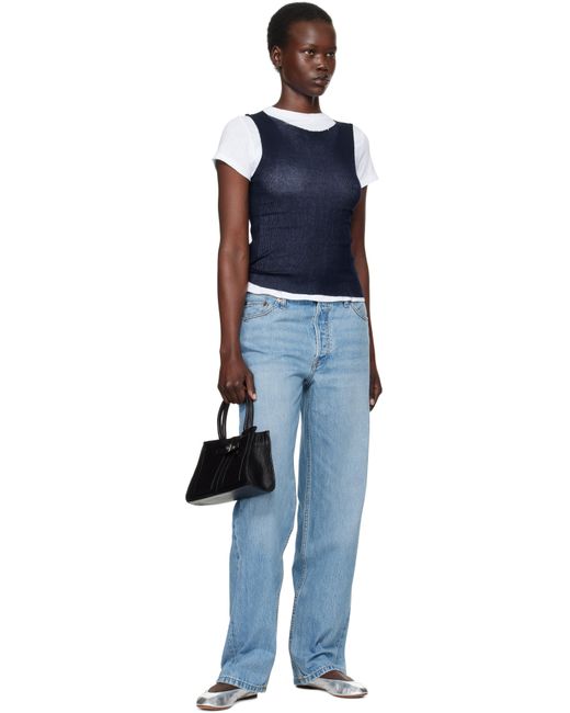 Re/done Blue Loose Long Jeans