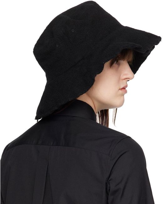 Chapeau bob noir en tweed de laine et nylon Comme des Garçons en coloris Black