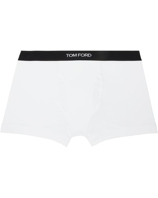 Tom Ford Black Cotton Boxer Briefs for men